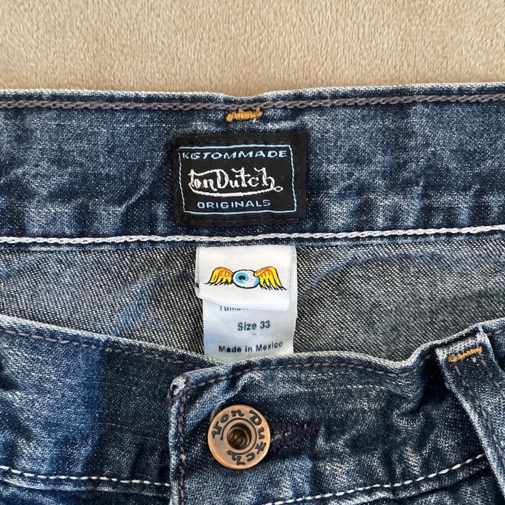 Vintage VonDutch Hollywood Y2k unisex Relax fit jean 33